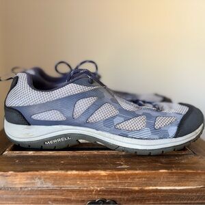 Merrell Blue and Gray Outdoor Hiking Sneakers Shoes